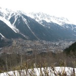 View of Chamonix Valley by Mont Blanc