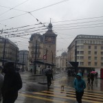 Rainy Good Friday on the streets of Geneva