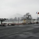 View  of the Mountain from the Main Street at Interlaken