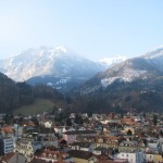 View of Mountains and Town from Interlaken Hotel