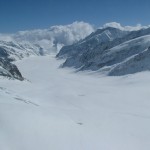 View of Mountain Valley at Jungfrau Peak