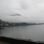 Eastward view from Chateau Chillon in Montreux