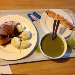 Roast Beef, Mushroom Soup and Danish at Roadside Diner between Lucerne and Lugano