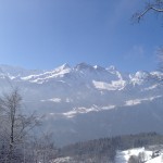 View of Mountain along the road to Lucerne