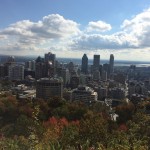 View of Montreal and St. Lawrence from Parc Mount Royal